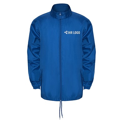 Regenjacke Island –  leichte Windjacke mit Reißverschluss, L, Royalblau