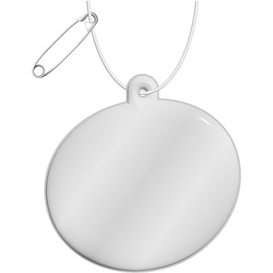 RFX™ H-09 ovaler reflektierender TPU-Anhänger, weiss