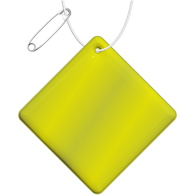 RFX™ H-09 Reflektierender PVC-Anhänger Diamant, klein, neongelb