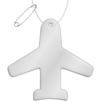 RFX™ H-09 Reflektierender PVC-Anhänger Flugzeugs, weiss