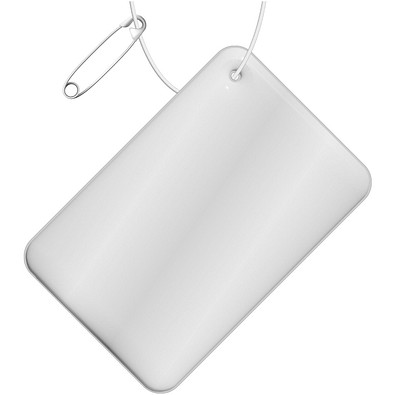 RFX™ H-10 Rechteckiger, reflektierender PVC-Anhänger, klein, weiss