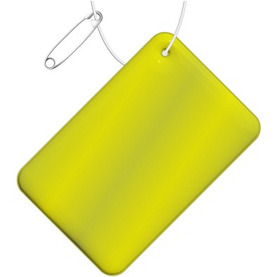 RFX™ H-10 Rechteckiger, reflektierender TPU-Anhänger, klein, neongelb