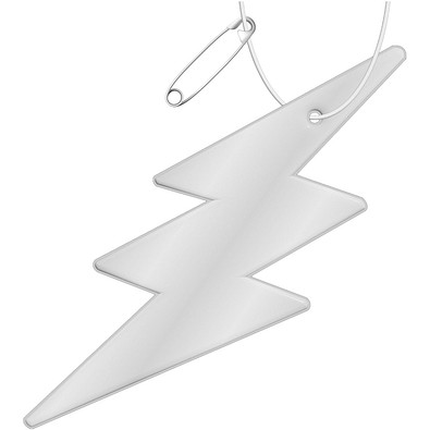 RFX™ H-10 Reflektierender PVC-Anhänger Blitz, weiss