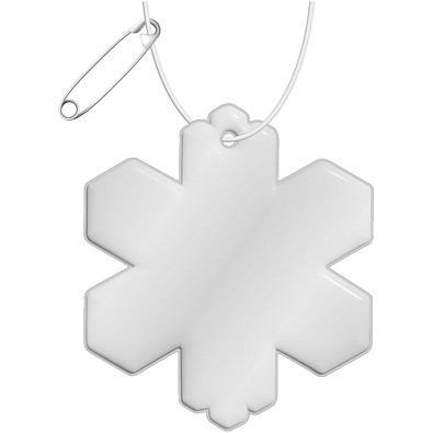 RFX™ H-10 Reflektierender PVC-Anhänger Schneeflocke, weiss