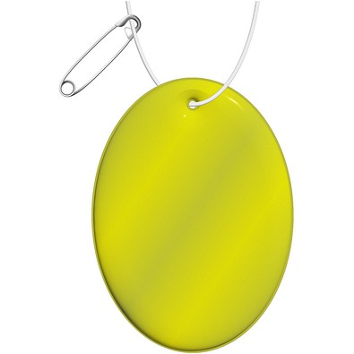 RFX™ H-12 Reflektierender, ovaler Anhänger, neongelb