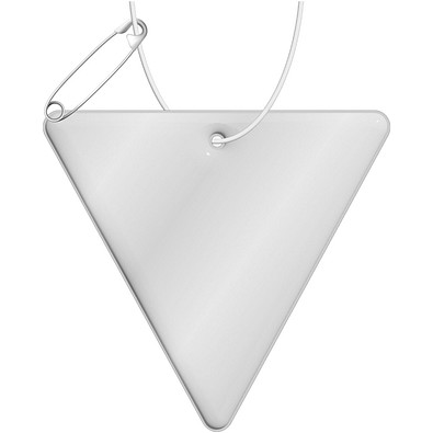 RFX™ H-12 reflektierender PVC-Anhänger Dreieck, weiss