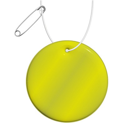 RFX™ H-16 Reflektierender, mittelgroßer, runder Anhänger, neongelb