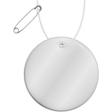 RFX™ H-16 Reflektierender, mittelgroßer, runder Anhänger, weiss