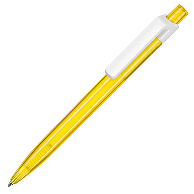 RITTER PEN Druckkugelschreiber Insider, blaue Mine, transparent, gelb/weiß