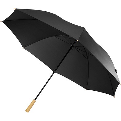 Romee 30'' windbeständiger Golfschirm aus recyceltem PET, schwarz