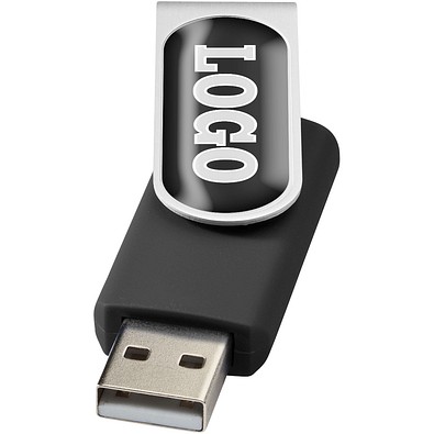 Rotate Doming USB-Stick, schwarz, 4GB