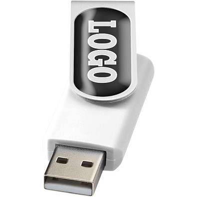 Rotate Doming USB-Stick, weiss, 8GB