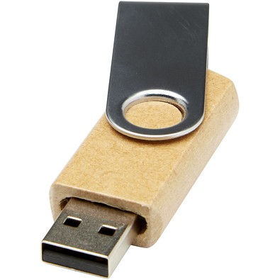 Rotate USB-Stick 3.0 aus recyceltem Papier, Kraftpapier, 128GB