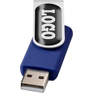 Rotate USB-Stick 3.0 mit Doming, blau, 64GB