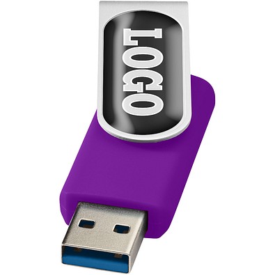 Rotate USB-Stick 3.0 mit Doming, lila, 64GB