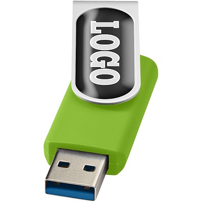 Rotate USB-Stick 3.0 mit Doming, limone, 64GB