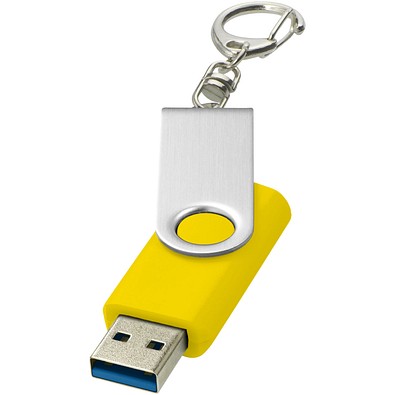 Rotate USB-Stick 3.0 mit Schlüsselanhänger, gelb, 16GB