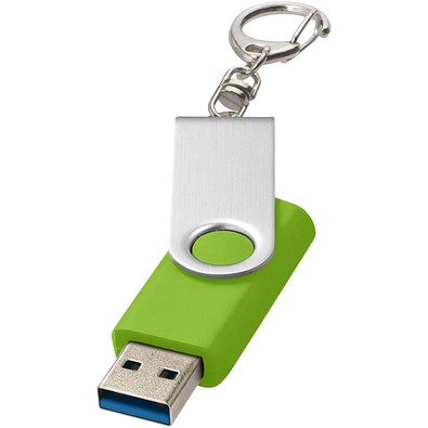 Rotate USB-Stick 3.0 mit Schlüsselanhänger, limone, 32GB