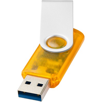 Rotate USB-Stick 3.0 transparent, orange, 64GB