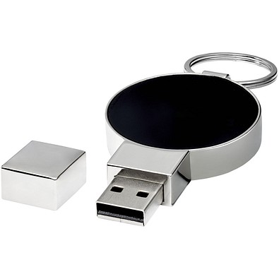 Runder Light Up USB Stick, schwarz, 8GB