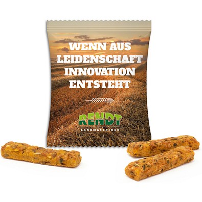 Rustini Vollkorn Sticks im Werbetütchen, 10 g, Verbundfolie weiß, inkl. Druck