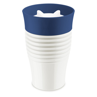koziol Thermo-Trinkbecher Safe To Go, 400 ml, weiß/dunkelblau