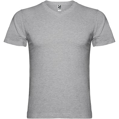 Samoyedo T-Shirt mit V-Ausschnitt für Herren, Marl Grey, M