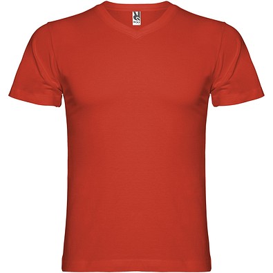 Samoyedo T-Shirt mit V-Ausschnitt für Herren, rot, S