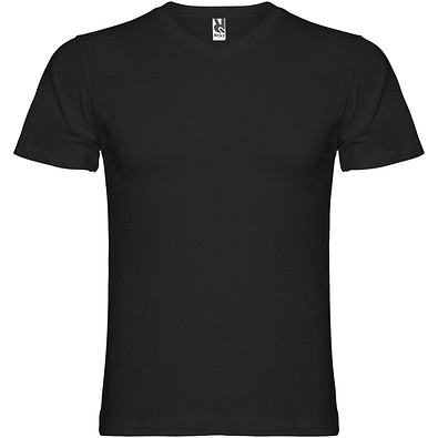 Samoyedo T-Shirt mit V-Ausschnitt für Herren, schwarz, S