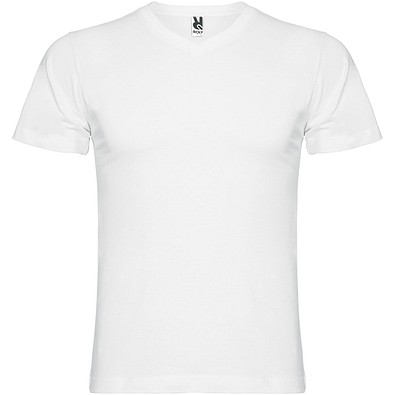 Samoyedo T-Shirt mit V-Ausschnitt für Herren, weiss, L