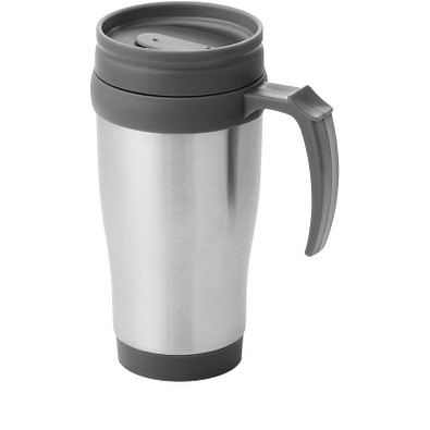 Sanibel Isolierbecher, 400 ml, silber,grau