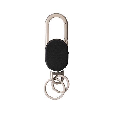 Schlüsselanhänger Keyfinder mit weltweiter Ortung und USB-C, schwarz, grau
