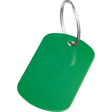 Schlüsselanhänger Metallplättchen, grün