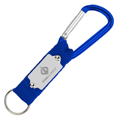 Schlüsselanhänger mit Karabiner, blau