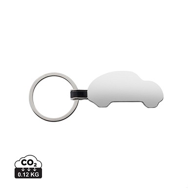 Schlüsselring Auto aus RCS rec. Zinklegierung, silber