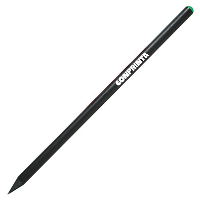 Bleistift schwarz mit Kristall, schwarz/grün