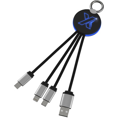 SCX.design C16 Kabel mit Leuchtlogo, blau
