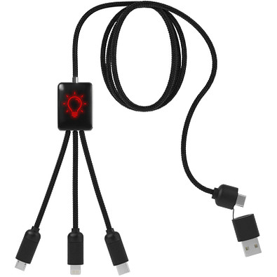SCX.design C28 Erweitertes 5-in-1-Ladekabel, rot