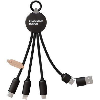 SCX.design C14 15W 5-in-1 Ladekabel, schwarz