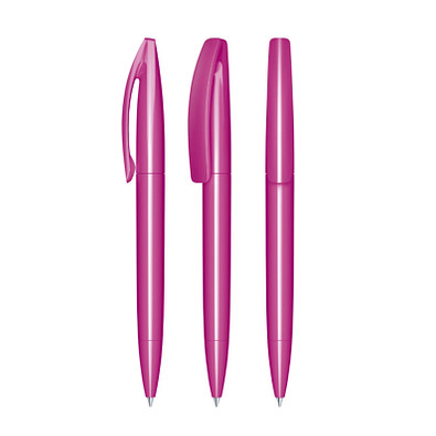 senator® Drehkugelschreiber Bridge Polished, blaue Mine, pink rhodamine red