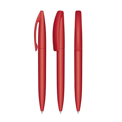senator® Drehkugelschreiber Bridge Soft Touch, blaue Mine, rot 186