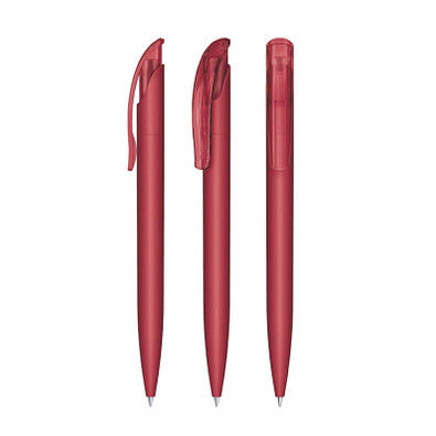 senator® Druckkugelschreiber Challenger Soft Touch, blaue Mine, rot 201