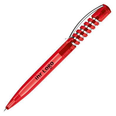 senator® Kugelschreiber New Spring, blaue Mine, transparent-rot 186