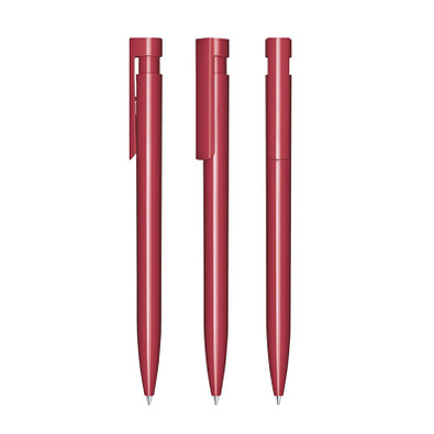 senator® Druckkugelschreiber Liberty Polished, blaue Mine, rot 201