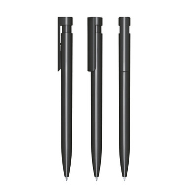 senator® Druckkugelschreiber Liberty Polished, blaue Mine, schwarz