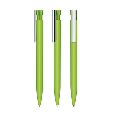 senator® Druckkugelschreiber Liberty Soft Touch MC, blaue Mine, grün 376