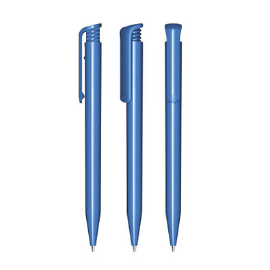 senator® Druckkugelschreiber Super Hit Polished, blaue Mine, blau 2935