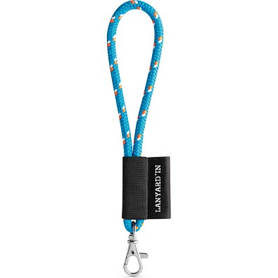 SET Lanyard NAUTIC Short (Ø 7 mm) Set mit 9 mm Schnappkarabiner, 304 - Hellblau