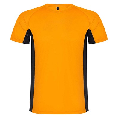 Shanghai Sport T-Shirt für Kinder, Fluor Orange / schwarz, 4