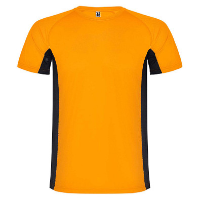 Shanghai Sport T-Shirt für Kinder, Fluor Orange / schwarz, 8